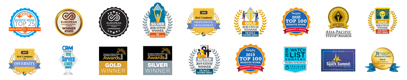 Collage of awards won by Mall Tech Global