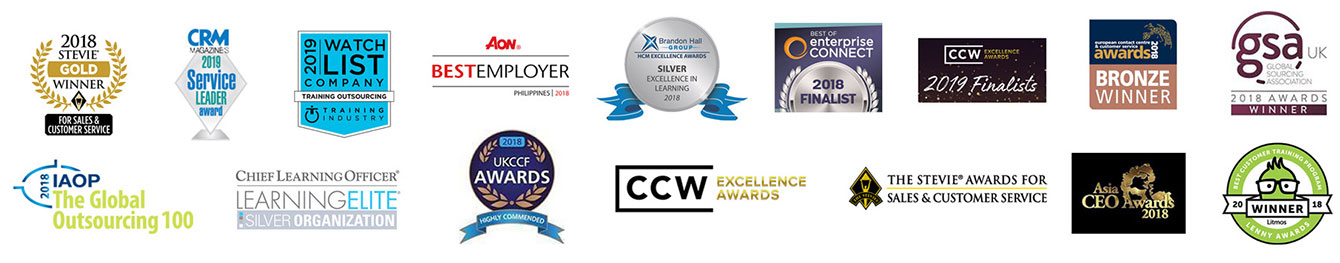 Collage of awards won by Mall Tech Global