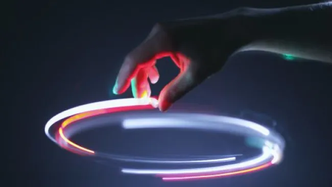 A hand moving in a circular motion