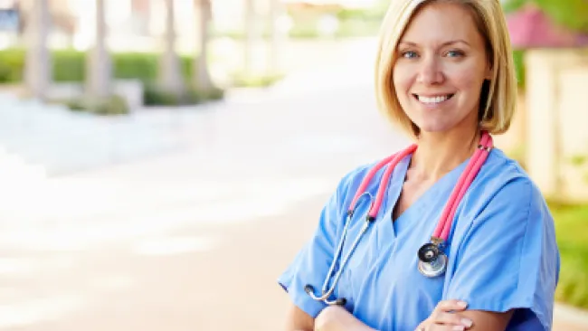 A healthcare professional
