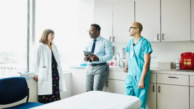 Doctors talking
