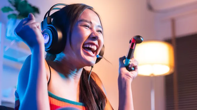 A happy gamer