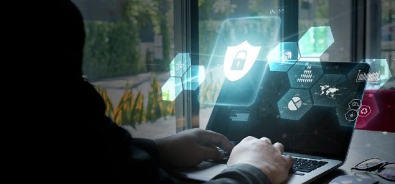 A man working on a security program