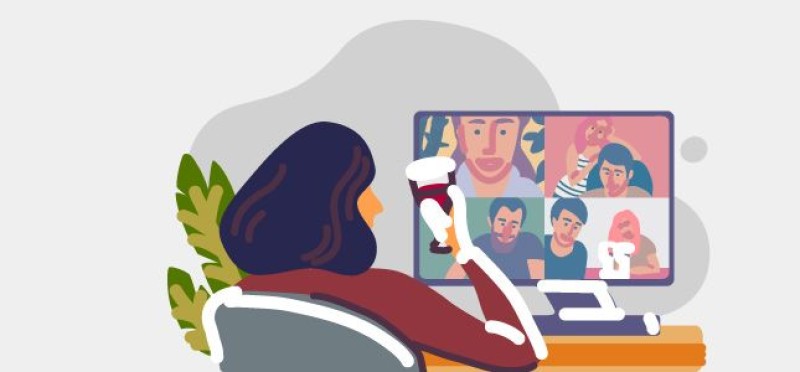 Team in a zoom meeting