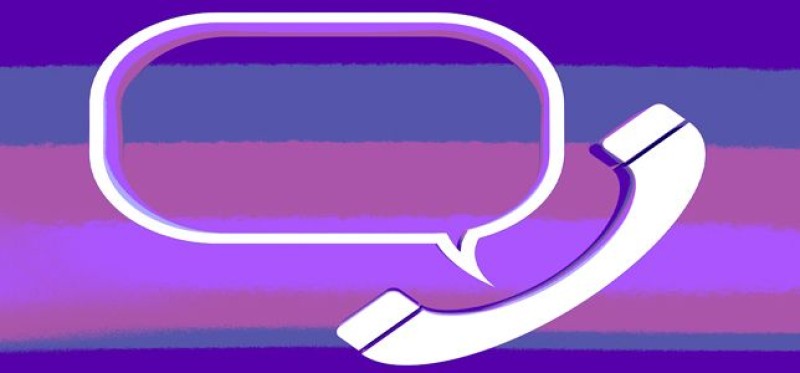 A chat bubble and a telephone