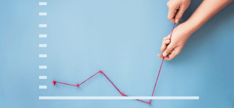 Boosting revenue line graph