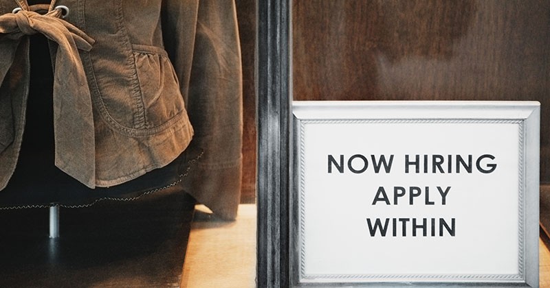 Now Hiring sign